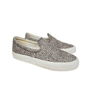 Madewell‎ Sidewalk Slip-On Sneakers Spotted Calf Hair Black White Womens 8.5